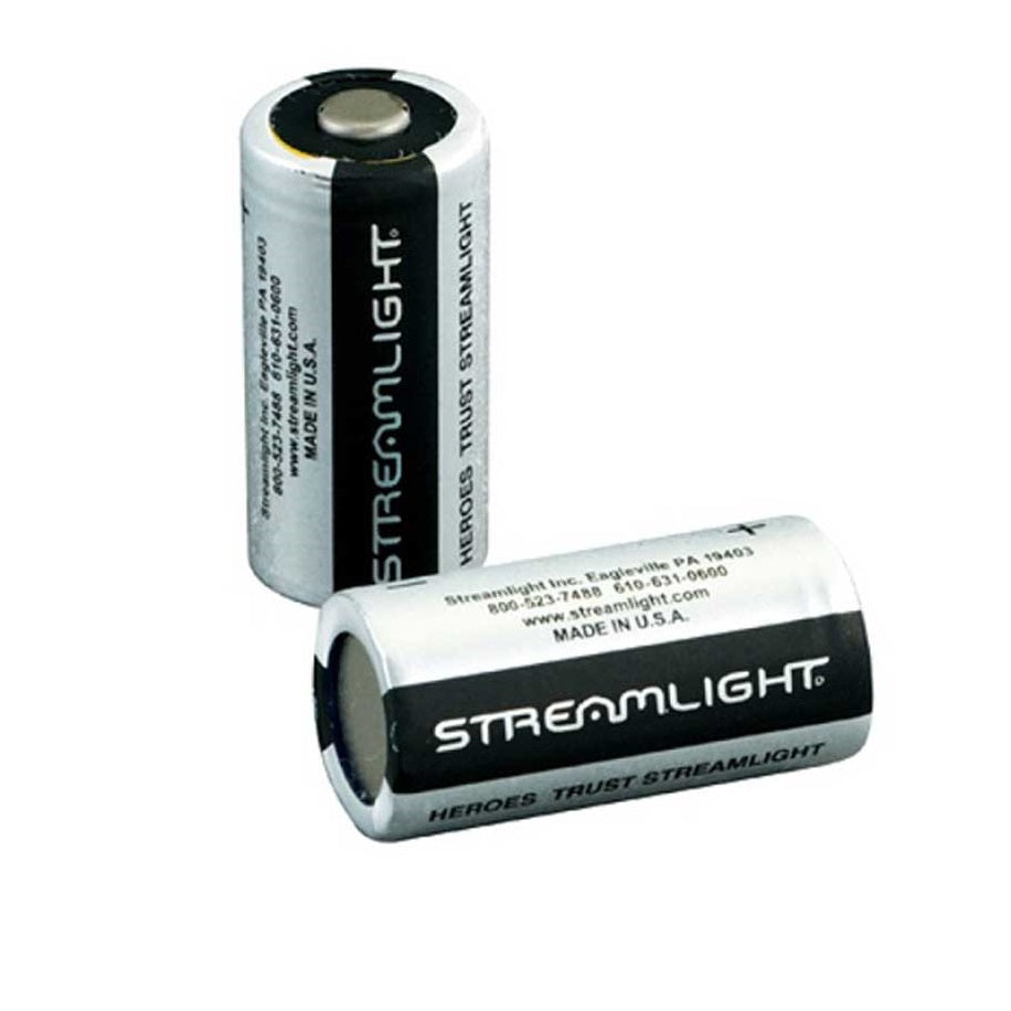 Streamlight 85177 CR123A 1400mAh 3V Lithium (LiMNO2) Button Top Batteries -  12-Pack Clam Shell